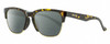 Profile View of Smith Optics Haywire-EPZ Designer Polarized Reading Sunglasses with Custom Cut Powered Smoke Grey Lenses in Brown Tortoise Havana Crystal Gold Unisex Panthos Semi-Rimless Acetate 55 mm
