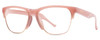 Profile View of Smith Optics Haywire-F45 Designer Blue Light Blocking Eyeglasses in Mauve Purple Crystal Gold Ladies Panthos Semi-Rimless Acetate 55 mm