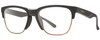 Profile View of Smith Optics Haywire-FRE Designer Reading Eye Glasses in Matte Iron Grey Copper Unisex Panthos Semi-Rimless Acetate 55 mm