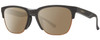Profile View of Smith Optics Haywire-FRE Designer Polarized Sunglasses with Custom Cut Amber Brown Lenses in Matte Iron Grey Copper Unisex Panthos Semi-Rimless Acetate 55 mm