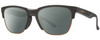 Profile View of Smith Optics Haywire-FRE Designer Polarized Reading Sunglasses with Custom Cut Powered Smoke Grey Lenses in Matte Iron Grey Copper Unisex Panthos Semi-Rimless Acetate 55 mm