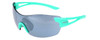 Profile View of Smith Optics Pivlock Unisex Sunglasses Turquoise/Chromapop Grey/Pink Mirror 99mm