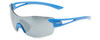 Profile View of Smith Optic Pivlock Unisex Rimless Sunglass Blue/Chromapop Grey/Pink Mirror 99mm