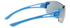 Side View of Smith Optic Pivlock Unisex Rimless Sunglass Blue/Chromapop Grey/Pink Mirror 99mm