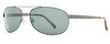 Profile View of Reptile Highlands Unisex Aviator Polarized Sunglasses Gunmetal Silver/Grey 61 mm