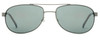Front View of Reptile Highlands Unisex Aviator Polarized Sunglasses Gunmetal Silver/Grey 61 mm