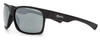 Profile View of Reptile Loggerhead Unisex Rectangular Polarized Sunglasses Matte Black/Grey 60mm