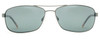 Front View of Reptile Pecos Men Avaitor Designer Polarized Sunglass Gunmetal Silver/Grey 67 mm