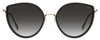 Front View of Levi's Timeless LV5011S Women's Cat Eye Sunglasses Black Gold/Grey Gradient 56mm