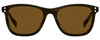 Front View of Levi's Timeless LV5013CS Unisex Sunglass in Crystal Blue Horn Marble/Brown 53 mm