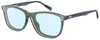 Profile View of Levi's Timeless LV5013CS Designer Blue Light Blocking Eyeglasses in Crystal Blue Horn Marble Unisex Panthos Full Rim Acetate 53 mm