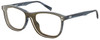 Profile View of Levi's Timeless LV5013CS Designer Progressive Lens Blue Light Blocking Eyeglasses in Crystal Blue Horn Marble Unisex Panthos Full Rim Acetate 53 mm