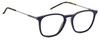 Profile View of Tommy Hilfiger TH1764S Designer Progressive Lens Blue Light Blocking Eyeglasses in Navy Blue White Red Silver Tortoise Havana Unisex Panthos Full Rim Metal 51 mm