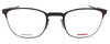 Front View of Carrera CA6660 Designer Bi-Focal Prescription Rx Eyeglasses in Matte Black Frosted Crystal Unisex Panthos Full Rim Stainless Steel 50 mm