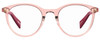Front View of Levi's Seasonal LV1005 Designer Bi-Focal Prescription Rx Eyeglasses in Crystal Pink Plum Purple Ladies Round Full Rim Acetate 50 mm