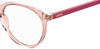 Side View of Levi's Seasonal LV1005 Designer Bi-Focal Prescription Rx Eyeglasses in Crystal Pink Plum Purple Ladies Round Full Rim Acetate 50 mm