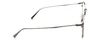 Side View of Levi's Timeless LV5000 Designer Bi-Focal Prescription Rx Eyeglasses in Black Ruthenium Silver Unisex Square Full Rim Metal 52 mm