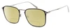 Profile View of Levi's Timeless LV5000 Designer Polarized Reading Sunglasses with Custom Cut Powered Sun Flower Yellow Lenses in Black Ruthenium Silver Unisex Square Full Rim Metal 52 mm