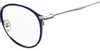 Side View of Levi's Timeless 5001 Unisex Designer Reading Glasses Blue Palladium Silver 50 mm