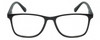 Front View of Geoffrey Beene GBR001 Designer Reading Eye Glasses with Custom Cut Powered Lenses in Gloss Black Mens Panthos Full Rim Acetate 53 mm