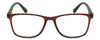 Front View of Geoffrey Beene GBR001 Designer Single Vision Prescription Rx Eyeglasses in Gloss Tortoise Havana Brown Gold Black Mens Panthos Full Rim Acetate 53 mm