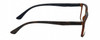 Side View of Geoffrey Beene GBR002 Designer Blue Light Blocking Eyeglasses in Matte Tortoise Havana Brown Gold Navy Blue Mens Rectangular Full Rim Acetate 53 mm
