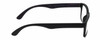 Side View of Geoffrey Beene GBR003 Designer Progressive Lens Blue Light Blocking Eyeglasses in Matte Black Plum Purple Stripe Mens Rectangular Full Rim Acetate 52 mm