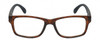Front View of Geoffrey Beene GBR003 Designer Bi-Focal Prescription Rx Eyeglasses in Gloss Tortoise Havana Brown Gold Navy Blue Mens Rectangular Full Rim Acetate 52 mm