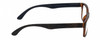 Side View of Geoffrey Beene GBR003 Designer Progressive Lens Blue Light Blocking Eyeglasses in Gloss Tortoise Havana Brown Gold Navy Blue Mens Rectangular Full Rim Acetate 52 mm