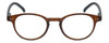 Front View of Geoffrey Beene GBR004 Designer Reading Eye Glasses with Custom Cut Powered Lenses in Matte Tortoise Havana Brown Gold Black Mens Oval Full Rim Acetate 46 mm