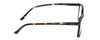 Side View of Geoffrey Beene GBR006 Designer Blue Light Blocking Eyeglasses in Gloss Black Crystal Tortoise Havana Mens Rectangular Full Rim Acetate 53 mm