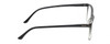 Side View of Geoffrey Beene GBR006 Designer Blue Light Blocking Eyeglasses in Gloss Black Clear Crystal Fade Mens Rectangular Full Rim Acetate 53 mm