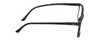 Side View of Geoffrey Beene GBR006 Designer Blue Light Blocking Eyeglasses in Matte Tortoise Havana Brown Gold Navy Blue Mens Rectangular Full Rim Acetate 53 mm