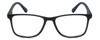 Front View of Geoffrey Beene GBR007 Designer Progressive Lens Prescription Rx Eyeglasses in Matte Black Navy Blue Mens Rectangular Full Rim Acetate 53 mm