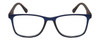 Front View of Geoffrey Beene GBR007 Designer Progressive Lens Prescription Rx Eyeglasses in Matte Navy Blue Tortoise Havana Mens Rectangular Full Rim Acetate 53 mm