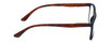 Side View of Geoffrey Beene GBR007 Designer Progressive Lens Blue Light Blocking Eyeglasses in Matte Navy Blue Tortoise Havana Mens Rectangular Full Rim Acetate 53 mm