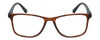 Front View of Geoffrey Beene GBR007 Designer Reading Eye Glasses with Custom Cut Powered Lenses in Matte Dark Tortoise Havana Black Mens Rectangular Full Rim Acetate 53 mm