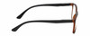 Side View of Geoffrey Beene GBR007 Designer Blue Light Blocking Eyeglasses in Matte Dark Tortoise Havana Black Mens Rectangular Full Rim Acetate 53 mm