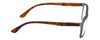 Side View of Geoffrey Beene GBR008 Designer Blue Light Blocking Eyeglasses in Matte Crystal Grey Tortoise Havana Mens Rectangular Full Rim Acetate 53 mm