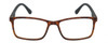 Front View of Geoffrey Beene GBR008 Designer Progressive Lens Prescription Rx Eyeglasses in Gloss Crystal Tortoise Havana Brown Gold Navy Blue Mens Rectangular Full Rim Acetate 53 mm