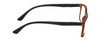 Side View of Geoffrey Beene GBR008 Designer Progressive Lens Blue Light Blocking Eyeglasses in Gloss Crystal Tortoise Havana Brown Gold Navy Blue Mens Rectangular Full Rim Acetate 53 mm