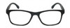 Front View of Geoffrey Beene GBR010 Mens Oval Designer Reading Glasses Matte Black Silver 52mm