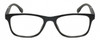 Front View of Geoffrey Beene GBR010 Designer Reading Eye Glasses with Custom Cut Powered Lenses in Gloss Black Grey Crystal Silver Mens Oval Full Rim Acetate 52 mm