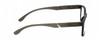 Side View of Geoffrey Beene GBR010 Designer Bi-Focal Prescription Rx Eyeglasses in Gloss Black Grey Crystal Silver Mens Oval Full Rim Acetate 52 mm
