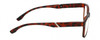 Side View of Geoffrey Beene GBR010 Designer Blue Light Blocking Eyeglasses in Gloss Crystal Tortoise Havana Brown Gold Silver Mens Oval Full Rim Acetate 52 mm