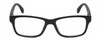 Front View of Geoffrey Beene GBR011 Designer Progressive Lens Prescription Rx Eyeglasses in Gloss Black Orange Tiger Stripe Mens Rectangular Full Rim Acetate 52 mm