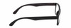 Side View of Geoffrey Beene GBR011 Designer Blue Light Blocking Eyeglasses in Gloss Black Orange Tiger Stripe Mens Rectangular Full Rim Acetate 52 mm
