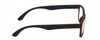 Side View of Geoffrey Beene GBR011 Designer Blue Light Blocking Eyeglasses in Matte Tortoise Havana Brown Gold Black Mens Rectangular Full Rim Acetate 52 mm
