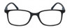 Front View of Geoffrey Beene GBR012 Designer Progressive Lens Prescription Rx Eyeglasses in Matte Black Navy Blue Mens Oval Full Rim Acetate 53 mm