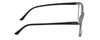 Side View of Geoffrey Beene GBR012 Designer Blue Light Blocking Eyeglasses in Gloss Crystal Grey Black Mens Oval Full Rim Acetate 53 mm